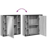 Badkamerspiegelkast 60x16x60 cm bewerkt hout grijs sonoma eiken 9