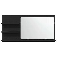 Badkamerspiegelkast 90x11x45 cm bewerkt hout zwart eikenkleurig 5