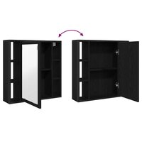 Badkamerspiegelkast 60x16x60 cm spaanplaat zwart eikenkleurig 7