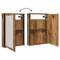 Badkamerspiegelkast 42x12x60 cm bewerkt hout oud hout 7