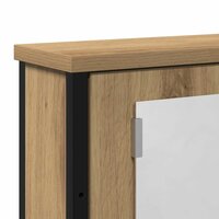 Badkamerspiegelkast 42x12x60 cm bewerkt hout artisanaal 8