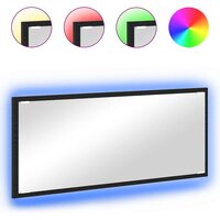 Spiegel met spiegel Zwart eiken 90 x 8.5 x 37 cm Bewerkt hout 3