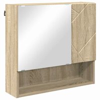 Spiegelkast met plank Sonoma eiken 59 x 17 x 55 cm Bewerkt hout 2