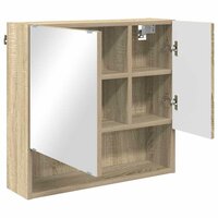 Spiegelkast met plank Sonoma eiken 59 x 17 x 55 cm Bewerkt hout 5