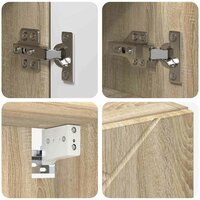 Spiegelkast met plank Sonoma eiken 59 x 17 x 55 cm Bewerkt hout 9