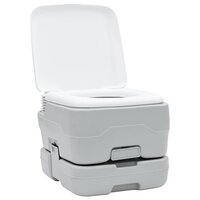 Camping Toilet 2 pcs Grijs en Wit 50.5 x 33 x 103 cm 6