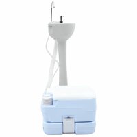 Camping Toilet 2 pcs Blauw en Wit 50.5 x 33 x 103 cm 4