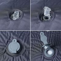 Kampeermatras met kussen zelfopblazend 1-persoons grijs 4