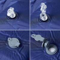 Kampeermatras met kussen zelfopblazend 1-persoons marineblauw 4