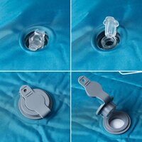 Kampeermatras met kussen zelfopblazend 1-persoons turquoise 4