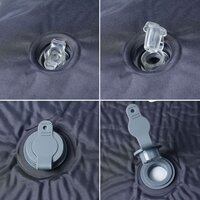 Kampeermatras met kussen zelfopblazend 1-persoons grijs 4