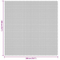 Tenttapijt Antraciet 200 x 200 cm Polyester 7