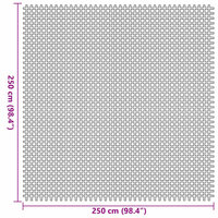 Tenttapijt Antraciet 250 x 250 cm Polyester 7