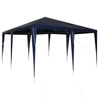 Partytent Blauw en Wit 400 x 400 x 266 cm Polyester en staal 2