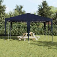 Partytent Blauw en Wit 400 x 400 x 266 cm Polyester en staal 4