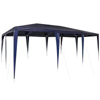 Partytent Blauw en Wit 600 x 400 x 266 cm Polyester en staal 2