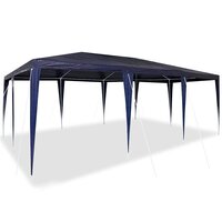Partytent Blauw en Wit 600 x 400 x 266 cm Polyester en staal 3