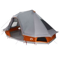 Familie Tipi Tent met dak Grijs en Oranje 466 x 310 x 240 cm 2