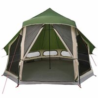 Familie Tipi Tent met dak Groen 404 x 370 x 270 cm 5