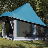 Familie Tipi Tent met dak Blauw 404 x 370 x 270 cm 4