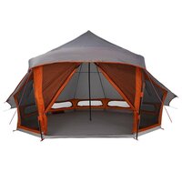 Familie Tipi Tent met dak Grijs en Oranje 508 x 470 x 300 cm 5