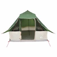 Familie Tipi Tent met dak Groen en Bruin 358 x 296 x 258 cm 5