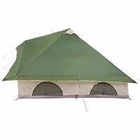 Familie Tipi Tent met dak Groen en Bruin 358 x 296 x 258 cm 6