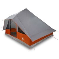 Familie Tipi Tent met dak Grijs en Oranje 364 x 281 x 257 cm 3