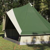 Familie Tipi Tent met dak Groen en beige 400 x 346 x 250 cm 4