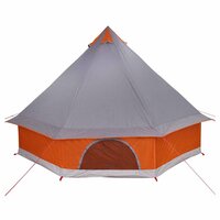 Familie Tipi Tent met dak Grijs en Oranje 400 x 346 x 250 cm 7