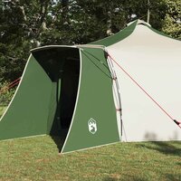 Tipi Tent met dak Groen en beige 492 x 492 x 275 cm Stof 4