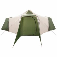 Tipi Tent met dak Groen en beige 492 x 492 x 275 cm Stof 7