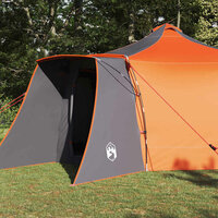 Tipi Tent met dak Grijs en Oranje 492 x 492 x 275 cm Stof 4
