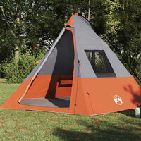 Tent Grijs en Oranje en Zwart 383 x 338 x 217 cm Polyester 4