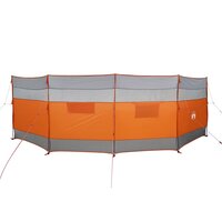 Windscherm camping waterdicht 510x153 cm grijs en oranje 2