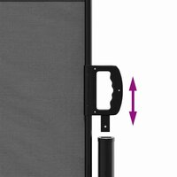 Windscherm uittrekbaar 100x500 cm antracietkleurig 6