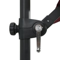 Zweefparasol met LED-verlichting 250x250 cm bordeauxrood 7