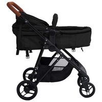 Kinderwagen 3-in-1 staal antracietkleurig en zwart 6