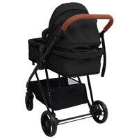 Kinderwagen 3-in-1 staal antracietkleurig en zwart 8