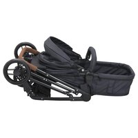 Kinderwagen 2-in-1 staal antracietkleurig en zwart 6