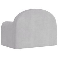 Kinderbank zacht pluche lichtgrijs 5