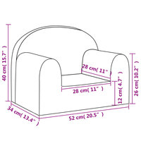 Kinderbank zacht pluche blauw 7