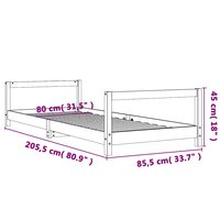 Kinderbedframe 80x200 cm massief grenenhout 9