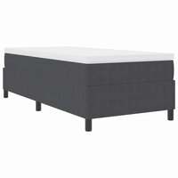 Boxspring bed Donkergrijs 90 x 190 cm Katoenen stof 3