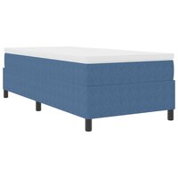 Boxspring bed Blauw 90 x 200 cm Katoenen stof 3