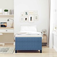 Boxspring bed Blauw 90 x 200 cm Katoenen stof 5