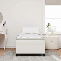 Boxspring bed Cr&egrave;me 100 x 200 cm Katoenen stof 5