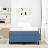 Boxspring bed Blauw 120 x 190 cm Katoenen stof 5
