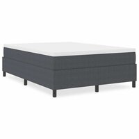 Boxspring bed Donkergrijs 140 x 200 cm Katoenen stof 4