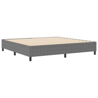 Boxspring bed Lichtgrijs 200 x 200 cm Katoenen stof 2